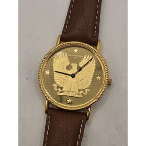 THE FRANKLIN MINT AMERICAN EAGLE DIAL SWISS WATCH 1986. MINT. New Battery